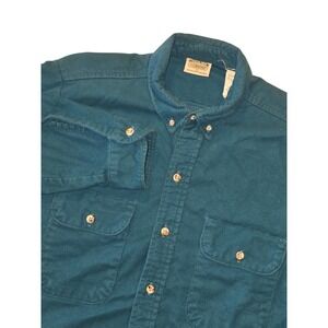 Vintage Five Brother Chamois Shirt Mens M Green USA Made Workwear Button Up